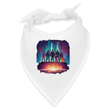 Superhelden - Bandana - Weiß - Vorne