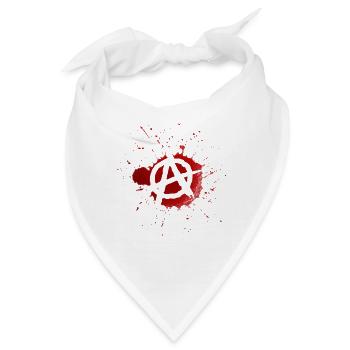 Blutiges Anarchie-Logo - Bandana - Weiß - Vorne