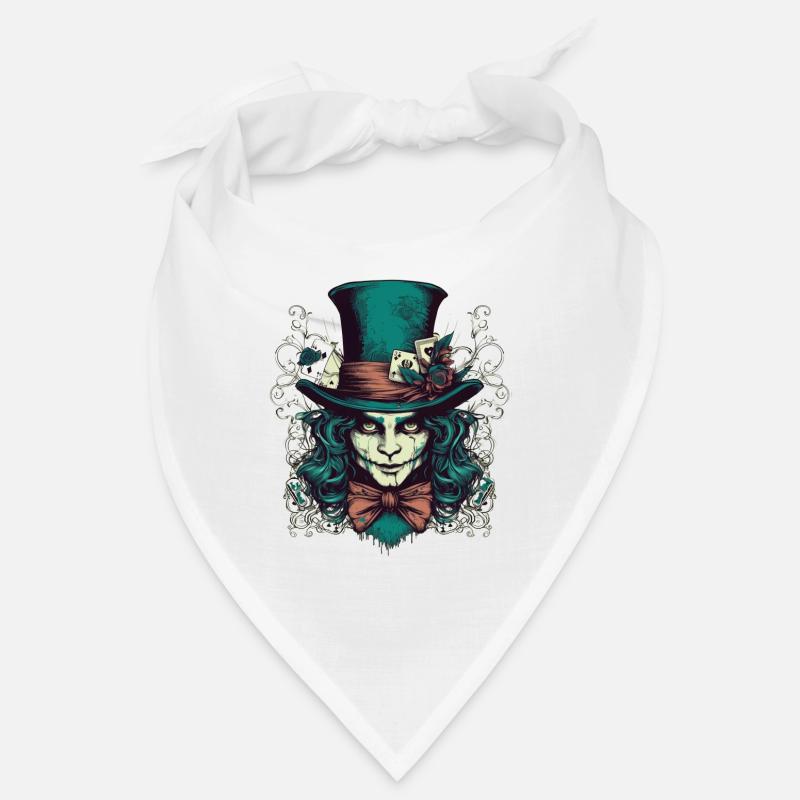 Chapelier effrayant aux cheveux verts Bandana