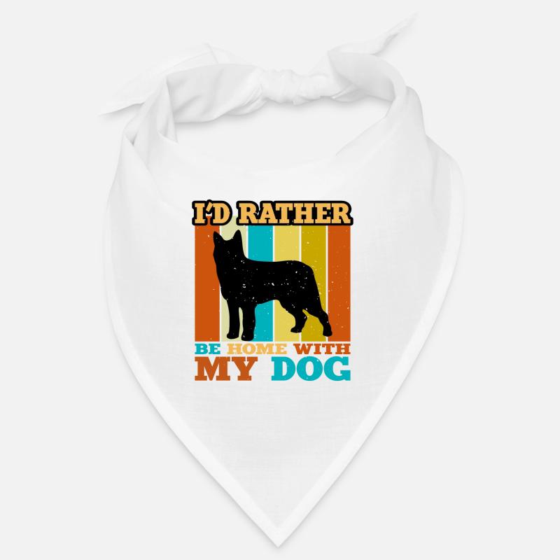 Bouvier Des Ardennes Chien Silhouette Rétro Coucher de Soleil Bandana