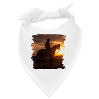 Reiten ist eine alte Tradition - Bandana - Weiß - Vorne