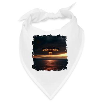 Mit dem Smartphone auf der Suche nach Ufos - Bandana - Weiß - Vorne