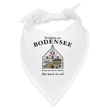 Bodensee, Lindau kultiges Altes Rathaus - Bandana - Weiß - Vorne