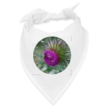 Die Distelblüte wird oft als Unkraut verschrien - Bandana - Weiß - Vorne
