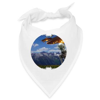 Ist das ein Beweis zu Ufos und Alien? - Bandana - Weiß - Vorne
