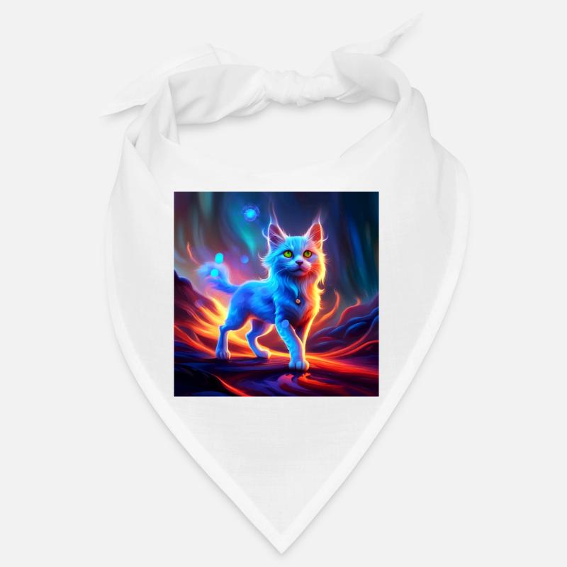 Wunderbare blaue Katze. Bandana