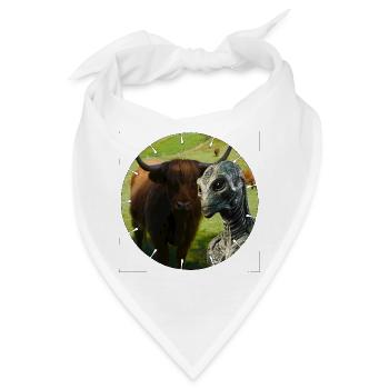 Alien in die Kamerafalle getappt? - Bandana - Weiß - Vorne
