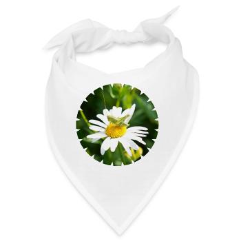 Blumen und Insekten brauchen einander - Bandana - Weiß - Vorne