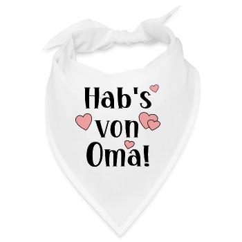 OMA ENKELKIND SPRÜCHE - FAMILIE GROßMAMA - Bandana - Weiß - Vorne