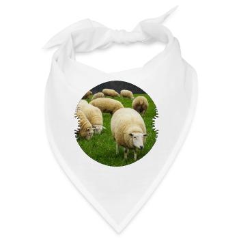 Schafe sind ideale Landschaftspfleger - Bandana - Weiß - Vorne