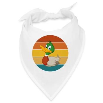 jagd, entenjagd, jagd, jäger - Bandana - Weiß - Vorne