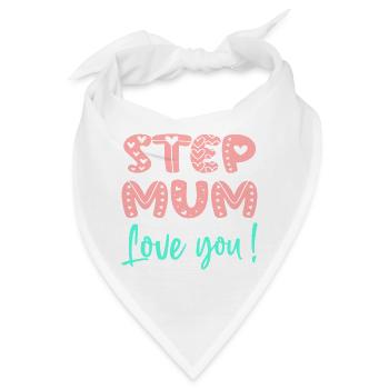STIEFMUTTER - ICH LIEBE DICH MUTTERTAG - STIEFMUTTER - Bandana - Weiß - Vorne