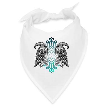 Hugin und Munin Nordic Viking Raven - Bandana - Weiß - Vorne