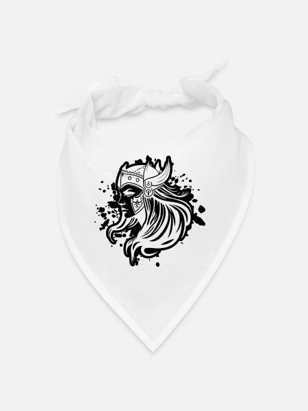 Wikinger Frau Kriegerin Viking - Bandana - Weiß