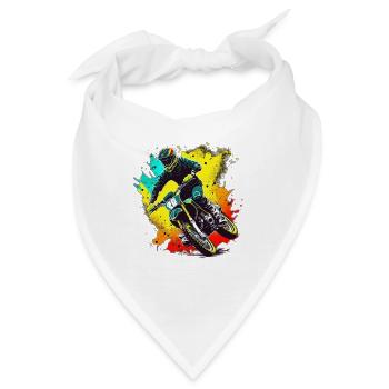 Motocross Farbexplosion - Bandana - Weiß - Vorne