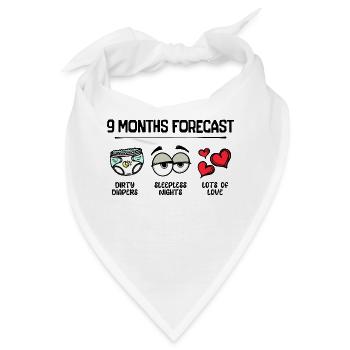 Geburt Herz Schwanger Statement Elternteil Baby - Bandana - Weiß - Vorne