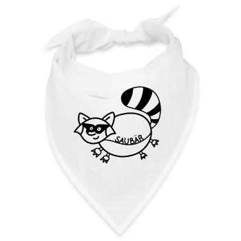 Anti-Zoo Saubär - Bandana - Weiß - Vorne