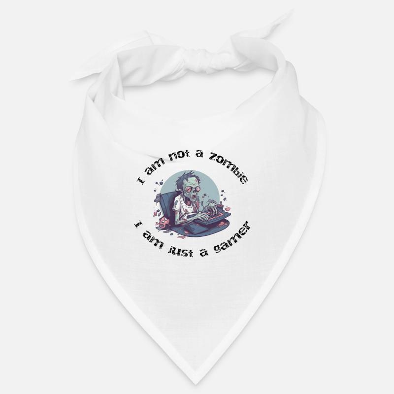 Zombie am PC Retro-Gaming - Bandana - Weiß
