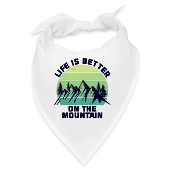 Bergwanderung Wanderung Wandern Berge Statement - Bandana - Weiß - Vorne