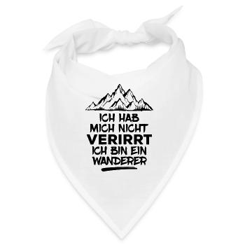 Wandern Bergwanderung Wanderer Statement Wanderung - Bandana - Weiß - Vorne