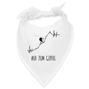 Bergsteigen Wandern Statement Berge Bergwanderung - Bandana - Weiß - Vorne
