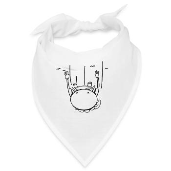 Flying Hippo - Bandana - Weiß - Vorne