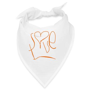 Abstrakte Liebe - Abstract Love - Amour abstract - Bandana - Weiß - Vorne