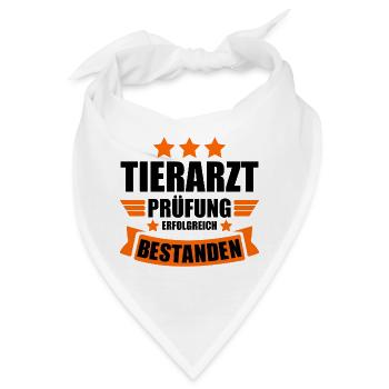 Tierarzt Abschluss Abschlussprüfung bestanden - Bandana - Weiß - Vorne