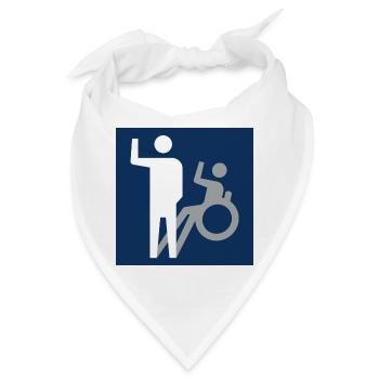Nicht alle Behinderungen sind sichtbar * - Bandana - Weiß - Vorne