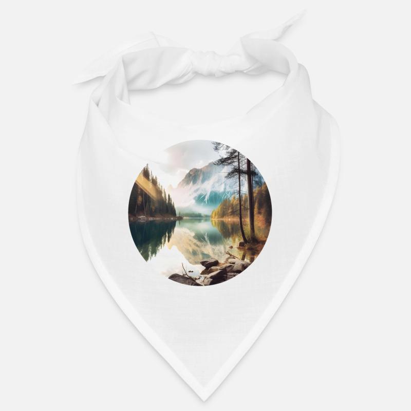 Alpensee Spiegelung Morgenglanz Bandana