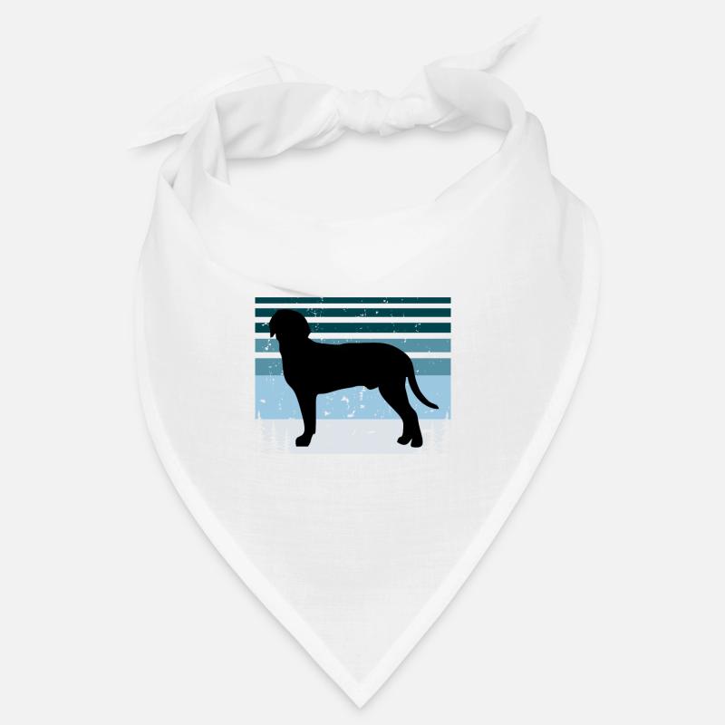 Österreichischer schwarzer und hellbrauner Jagdhund Silhouette Retro Bandana