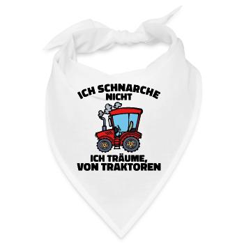 Traktor Statement Fahrzeug Ackerbau Biobauer - Bandana - Weiß - Vorne