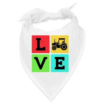 Kraftfahrzeug Traktor Spruch Landmaschinen - Bandana - Weiß - Vorne