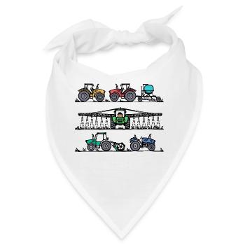 Kraftfahrzeug Feld Ackerbau Nutzfahrzeug Biobauer - Bandana - Weiß - Vorne