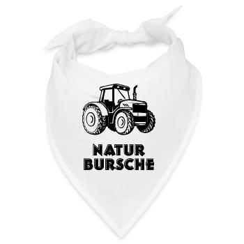 Landmaschinen Landleben Traktor Statement Landluft - Bandana - Weiß - Vorne