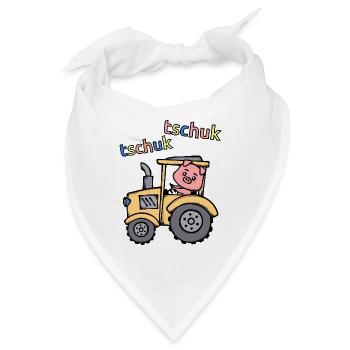 Traktor Ackerbau Spruch Landmaschinen Landwirt - Bandana - Weiß - Vorne