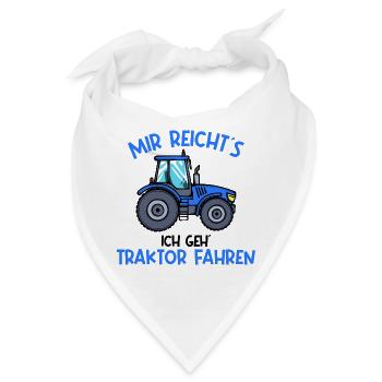 Traktor Statement Nutzfahrzeug Landleben Ackerbau - Bandana - Weiß - Vorne