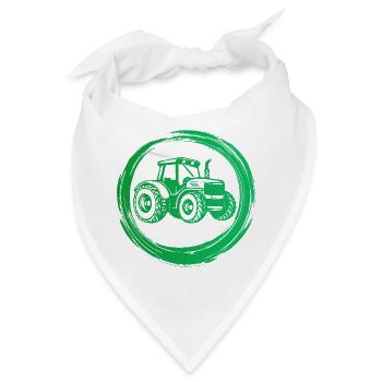 Traktor Fahrzeug Nutzfahrzeug Landleben Ackerbau - Bandana - Weiß - Vorne