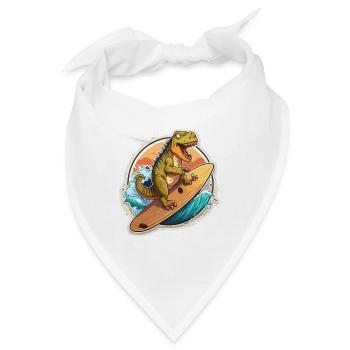 Surfin T-Rex - Bandana - Weiß - Vorne