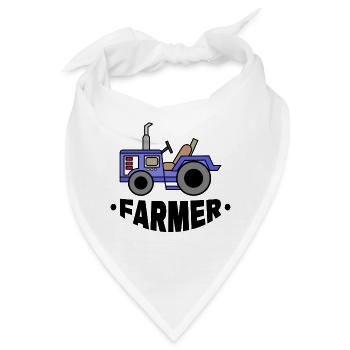 Landwirt Spruch Ackerbau Traktor Kraftfahrzeug - Bandana - Weiß - Vorne