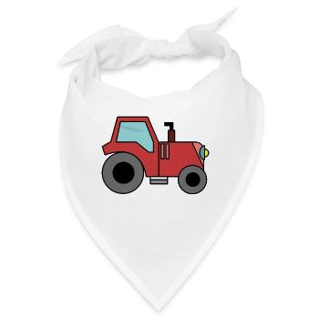 Ackerbau Schlepper Landmaschinen Traktor Fahrzeug - Bandana - Weiß - Vorne