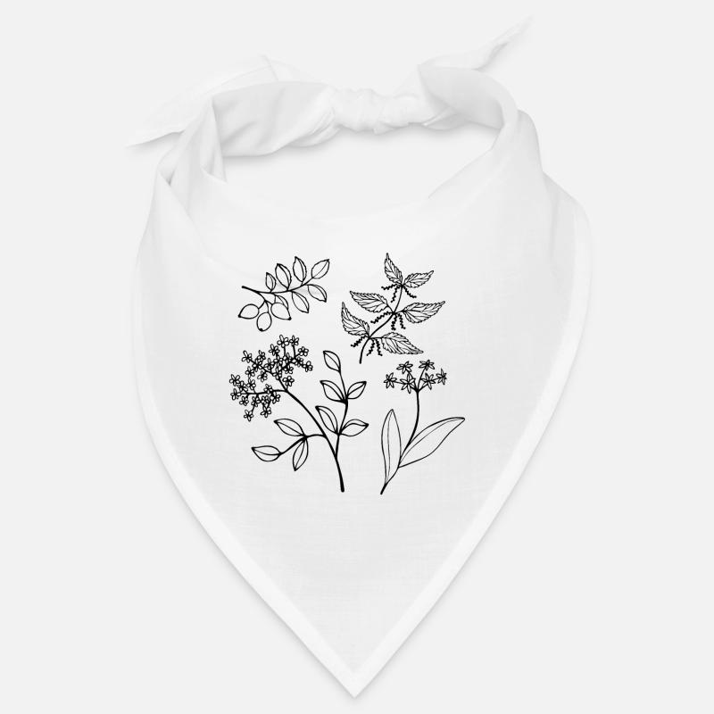Forest Green Wild Herbs Forest Plants Wild Plants Bandana