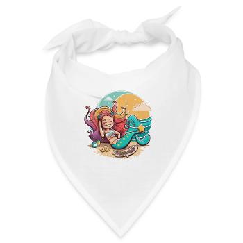 Meerjungfrauen Ozean Kurzurlaub - Bandana - Weiß - Vorne