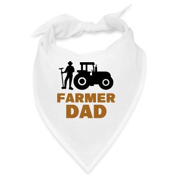 Landwirt Statement Traktor Ackerbau Fahrzeug - Bandana - Weiß - Vorne