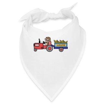 Landleben Traktor Nutzfahrzeug Kraftfahrzeug - Bandana - Weiß - Vorne