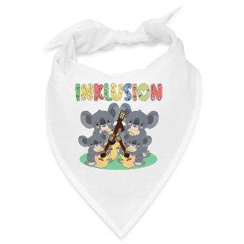 INKLUSION VIELFALT - GLEICHBERECHTIGUNG - FAMILIE - Bandana - Weiß - Vorne