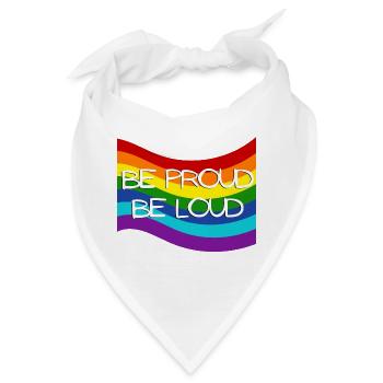 Stolz Laut Pride Flag Design - Bandana - Weiß - Vorne