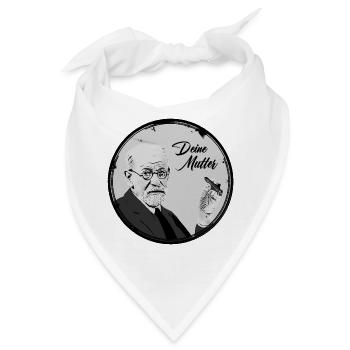 Deine Mutter Freud - Bandana - Weiß - Vorne