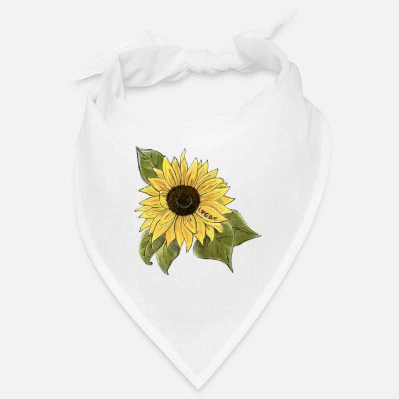 Sonnenblume 🌻 - Bandana - Weiß