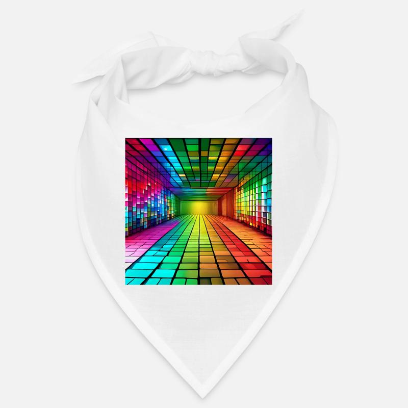 3D Rainbow Squares Bandana